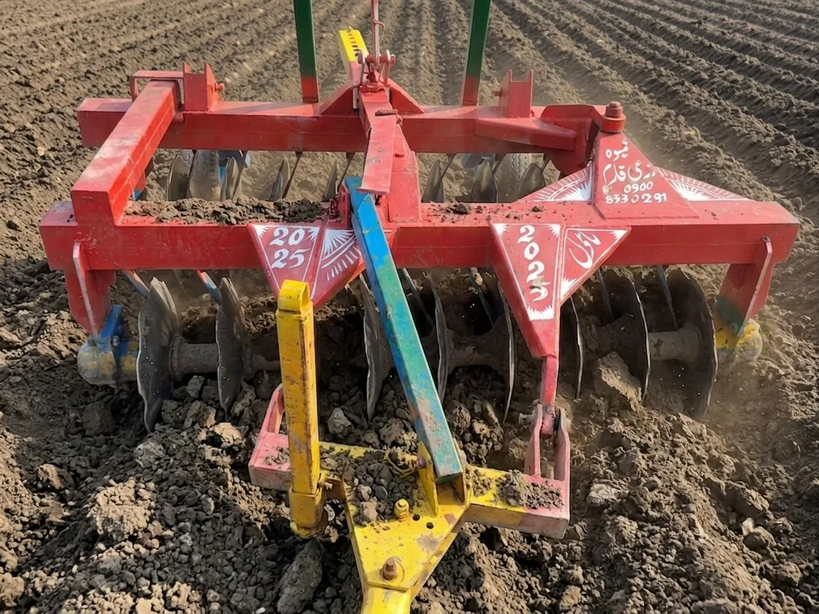 Disc Harrow — for breaking clods and levelling